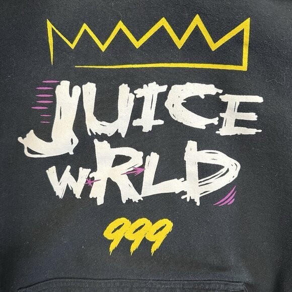 Juice Wrld 999 Sweatshirt Mens S Black Hoodie Soft Fleece Rap Concert - Picture 3 of 7